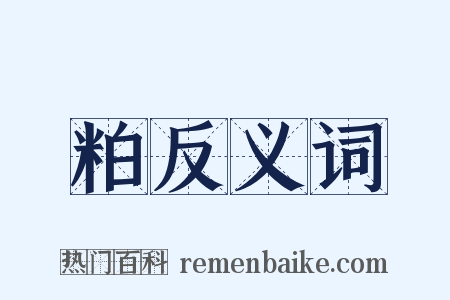 粕反义词是什么意思的图片